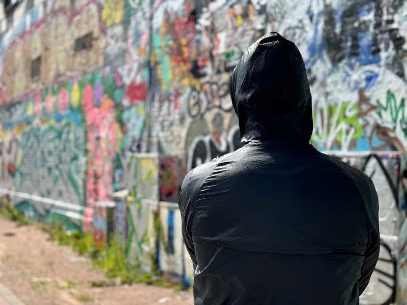 yayha a former gang criminal who declined to give his last name or show his face stands in gothenburg sweden june 13 2024 photo reuters