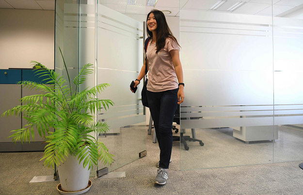 Former South Korean tennis player Kim Eun-hee leaving after an interview with AFP in Seoul. PHOTO: AFP.