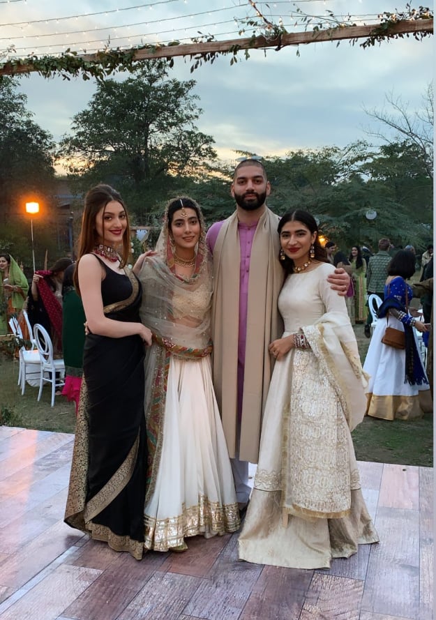 Neha Rajpoot with the couple