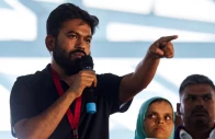 abhijeet dipke founder of the cockroach janta party cjp addresses his supporters during a protest demanding resignation of india s chief election commissioner gyanesh kumar in bengaluru india october 8 2026 photo reuters