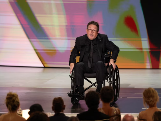 Michael J. Fox accepts the Bob Hope Humanitarian Award during the 78th Primetime Emmy Awards in Los Angeles, California, U.S., September 14, 2026. PHOTO: Reuters