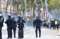 people disperse after tear gas is deployed during a demonstration banned by local authorities and called by the yellow vests movement joined by french high school and university students against the cost of living and rising fuel prices in lyon france october 24 2026 reuters
