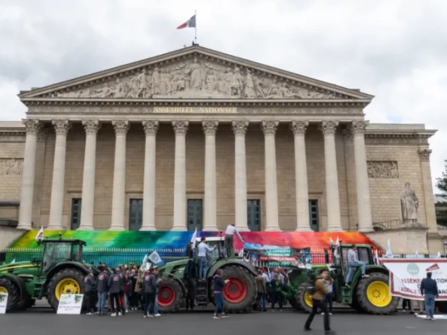 tractors are parked in front of the french national assembly during a farmers protest in paris on may 26 2025 photo aljazeera tractors are parked in front of the french national assembly during a farmers protest in paris on may 26 2025 photo aljazeera