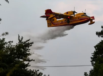 blaze near paris burns on as heatwave tightens across europe