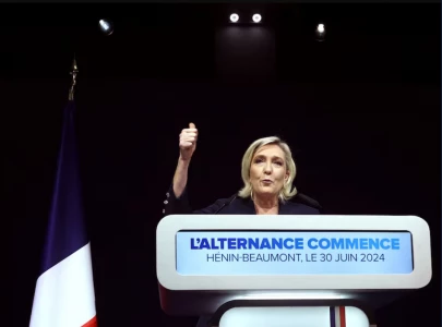 historic win for marine le pen s far right national rally in first round of french election historic win for marine le pen s far right national rally in first round of french election