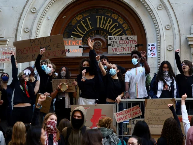 Teenager's hand blown off as French school protests enter third week