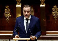 french prime minister sebastien lecornu delivers a speech during debate before votes on two no confidence motions against the french government tabled by members of parliament of la france insoumise france unbowed   lfi and the rassemblement national national rally   rn two days after the french prime minister s general policy speech during a public session at the national assembly in paris france october 16 2025 reuters