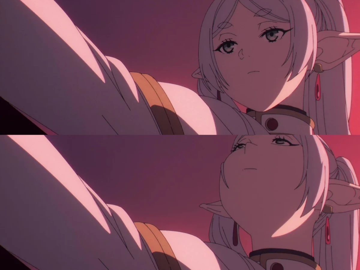 frieren anime appears to reference viral looking up meme in season 2 episode