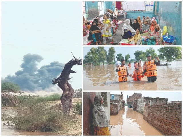 clockwise fumes billow as authorities carry out a controlled breach at rawaz bridge on the river chenab to divert floodwaters and shield jhang evacuated residents from their submerged homes take shelter at a government school in lahore a woman stands near her submerged home in shahdara people stranded in flood waters are being rescued in chiniot photos agencies clockwise fumes billow as authorities carry out a controlled breach at rawaz bridge on the river chenab to divert floodwaters and shield jhang evacuated residents from their submerged homes take shelter at a government school in lahore a woman stands near her submerged home in shahdara people stranded in flood waters are being rescued in chiniot photos agencies