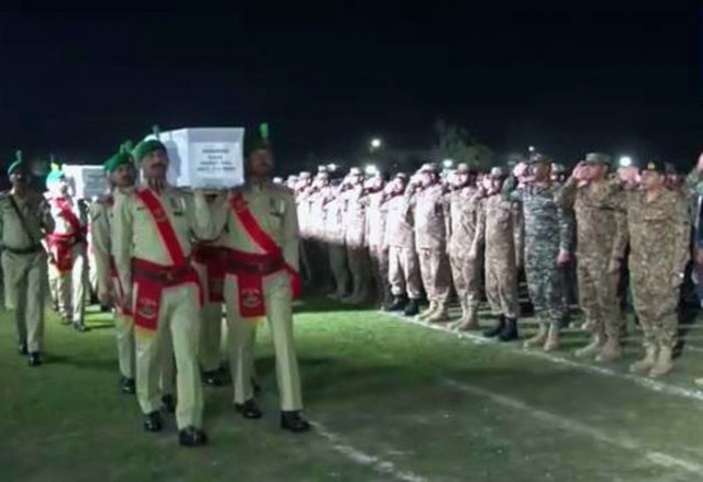 funeral prayers of two martyred soldiers offered in peshawar