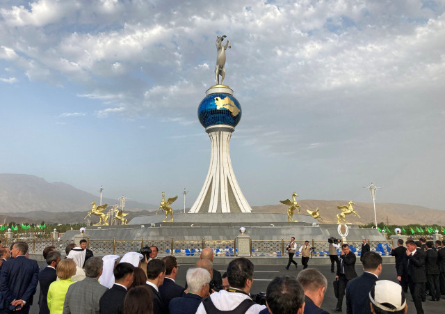 people attend the opening ceremony for the new city of arkadag dedicated to the country s former president kurbanguly berdymukhamedov in arkadag turkmenistan june 29 2023 photo reuters people attend the opening ceremony for the new city of arkadag dedicated to the country s former president kurbanguly berdymukhamedov in arkadag turkmenistan june 29 2023 photo reuters