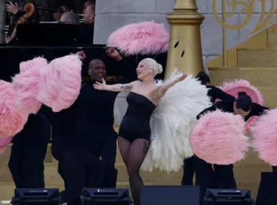 lady gaga pays tribute to zizi jeanmaire s mon truc en plumes performance at olympics 2024
