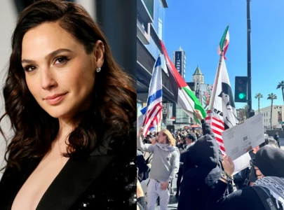 gal gadot s walk of fame ceremony disrupted by protests police intervene