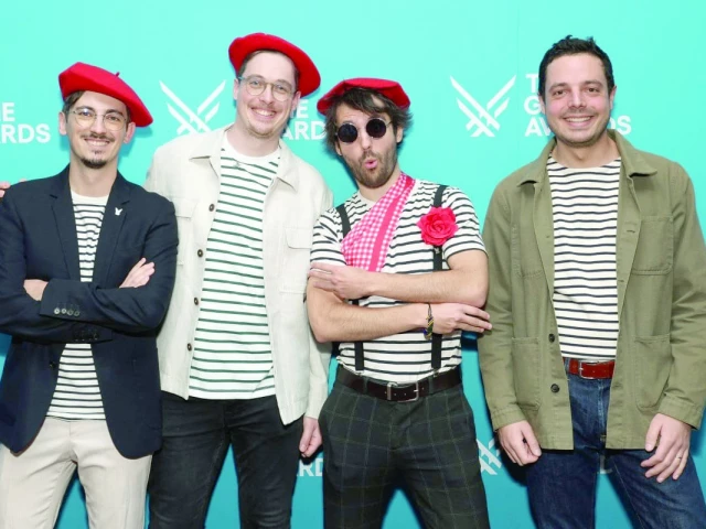 cto and co founder of sandfall interactive tom guillermin sandfall interactive art director nicholas maxson francombe ceo creative director and co founder of sandfall interactive guillaume broche and co founder and producer of sandfall interactive francois meurisse attend the game awards in los angeles photo afp cto and co founder of sandfall interactive tom guillermin sandfall interactive art director nicholas maxson francombe ceo creative director and co founder of sandfall interactive guillaume broche and co founder and producer of sandfall interactive francois meurisse attend the game awards in los angeles photo afp