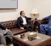 federal minister for interior mohsin naqvi and federal minister for energy sardar awais ahmad khan laghari in a meeting with chief minister khyber pakhtunkhwa ali amin gandapur photo app