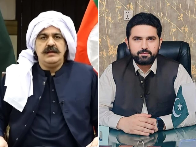 khyber pakhtunkhwa chief minister ali amin gandapur l and mpa sohail afridi pti nominee for k p chief minister photo files