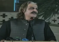 khyber pakhtunkhwa chief minister ali amin gandapur addresses a pti meeting in lahore on saturday july 12 2025 photo screengrab