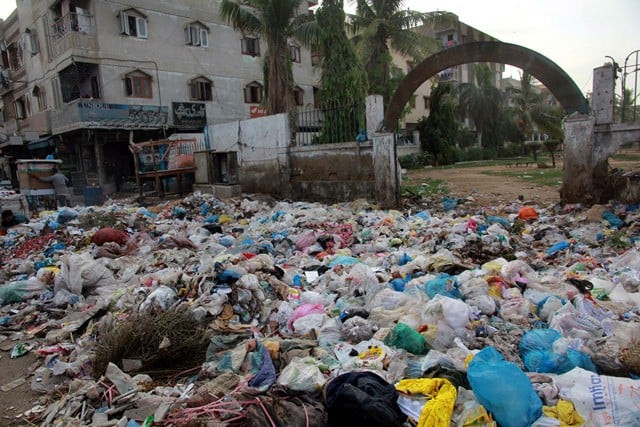 the situation in the district is dire as garbage is being deposited in front of public spaces like parks photo athar khan express