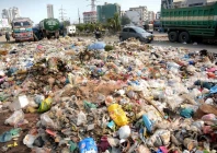 heap of garbage lying on the service road of korangi road shows the negligence of concerned authorities photo express