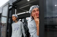 italian activist from the gaza bound global sumud flotilla ilaria del mastro a nurse at san giovanni addolorata hospital gestures upon arrival at istanbul airport in istanbul following her detention by israeli forces after the vessels were intercepted in international waters in the mediterranean sea may 21 2026 reuters
