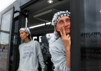 italian activist from the gaza bound global sumud flotilla ilaria del mastro a nurse at san giovanni addolorata hospital gestures upon arrival at istanbul airport in istanbul following her detention by israeli forces after the vessels were intercepted in international waters in the mediterranean sea may 21 2026 reuters italian activist from the gaza bound global sumud flotilla ilaria del mastro a nurse at san giovanni addolorata hospital gestures upon arrival at istanbul airport in istanbul following her detention by israeli forces after the vessels were intercepted in international waters in the mediterranean sea may 21 2026 reuters