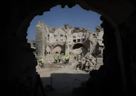 restoration work begins on the historic pasha palace a centuries old landmark located at old city in gaza city gaza on november 10 2025 photo anadolu restoration work begins on the historic pasha palace a centuries old landmark located at old city in gaza city gaza on november 10 2025 photo anadolu