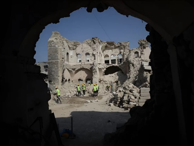restoration work begins on the historic pasha palace a centuries old landmark located at old city in gaza city gaza on november 10 2025 photo anadolu restoration work begins on the historic pasha palace a centuries old landmark located at old city in gaza city gaza on november 10 2025 photo anadolu