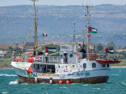 new gaza bound aid boat leaves italy