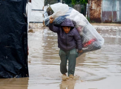 un agency warns displaced gazans face floods as emergency supplies blocked un agency warns displaced gazans face floods as emergency supplies blocked