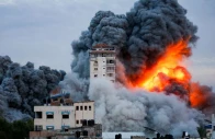 smoke and flames billow after israeli forces struck a high rise tower in gaza city october 7 photo reuters smoke and flames billow after israeli forces struck a high rise tower in gaza city october 7 photo reuters