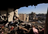 people s belongings lie scattered at the site of an israeli strike on an apartment building in gaza city june 4 2026 reuters
