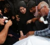 mourners react during the funeral of three palestinians including 10 year old tareq sabah who were killed in an israeli strike according to medics at nasser hospital in khan younis in the southern gaza strip july 1 2026 reuters