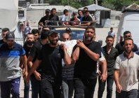 people carry the body of a palestinian who was killed in israeli strikes according to medics during a funeral in gaza city september 1 2026 reuters
