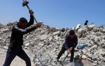 palestinians use gaza rubble to restore streets as us rebuilding plan stalls
