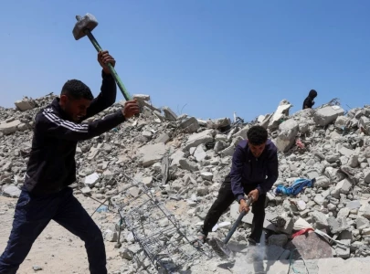 palestinians use gaza rubble to restore streets as us rebuilding plan stalls