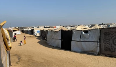 view of tents in gaza photo dr irtaza khan