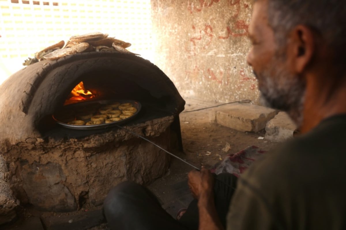 Many Palestinian bakers make Eid biscuits for the Muslim holiday of Eid al-Adha, but this year many Gazans can't afford to buy them. PHOTO: AFP