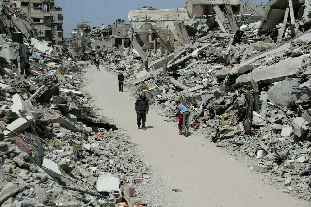 Destruction in Gaza due to conflict