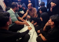 mourners react during the funeral of palestinians who were killed in israeli strikes on wednesday according to medics at nasser hospital in khan younis in the southern gaza strip june 18 2026 reuters