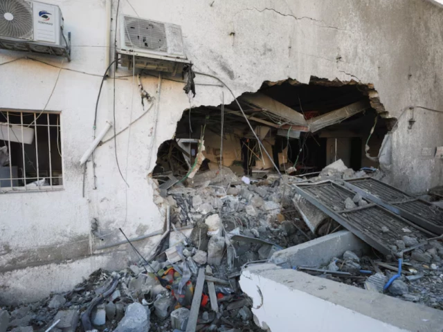 a view shows a site where medics said two israeli missiles hit a building inside the al ahli arab baptist hospital shortly after patients were evacuated following a call from someone who identified himself with israeli security in gaza city april 13 2025 reuters a view shows a site where medics said two israeli missiles hit a building inside the al ahli arab baptist hospital shortly after patients were evacuated following a call from someone who identified himself with israeli security in gaza city april 13 2025 reuters