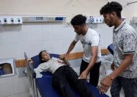 a palestinian girl wounded in an israeli strike on a tent according to medics receives medical treatment at nasser hospital in khan younis in the southern gaza strip july 8 2026 reuters