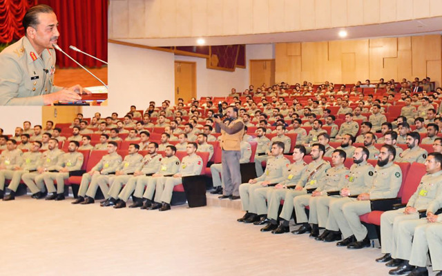 army chief general asim munir addressing officers of command staff college quetta on may 29 2023 photo ispr