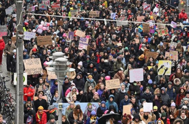 people attend a demonstration to mark international women s day under the heading together we are powerful in berlin germany march 8 2023 photo reuters