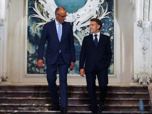 german chancellor friedrich merz and french president emmanuel macron arrive for a press conference at schloss augustusburg in bruehl germany july 17 2026 reuters german chancellor friedrich merz and french president emmanuel macron arrive for a press conference at schloss augustusburg in bruehl germany july 17 2026 reuters