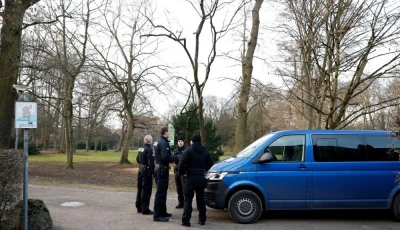 german police secure a park where earlier today two people were killed in a knife attack one of them a child in aschaffenburg germany january 22 2025 photo reuters