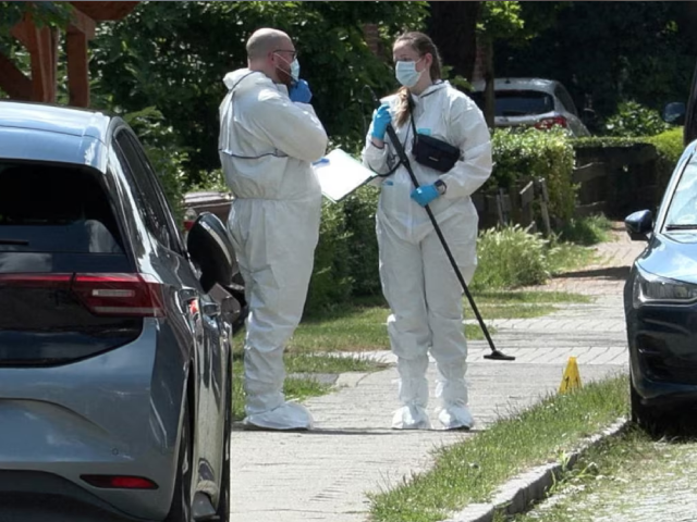 Members of emergency services work at the scene of what the police said was a deadly shooting in the town of Stade, Germany, June 29, 2026. Photo: REUTERS