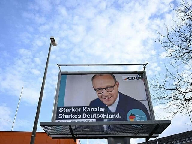 a billboard with an election campaign poster for germany s conservative christian democratic union party featuring their leader and top candidate for chancellor friedrich merz is pictured in dortmund germany on february 21 ahead of the country s federal elections photo afp a billboard with an election campaign poster for germany s conservative christian democratic union party featuring their leader and top candidate for chancellor friedrich merz is pictured in dortmund germany on february 21 ahead of the country s federal elections photo afp