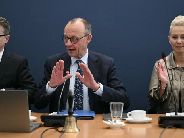 the secretary general of germany s christian democratic union cdu carsten linnemann the leader of germany s christian democratic union cdu and the party s top candidate for chancellor friedrich merz c and cdu board member silvia breher react prior the cdu s leadership meeting at the party s headquarters in berlin on february 24 photo afp the secretary general of germany s christian democratic union cdu carsten linnemann the leader of germany s christian democratic union cdu and the party s top candidate for chancellor friedrich merz c and cdu board member silvia breher react prior the cdu s leadership meeting at the party s headquarters in berlin on february 24 photo afp