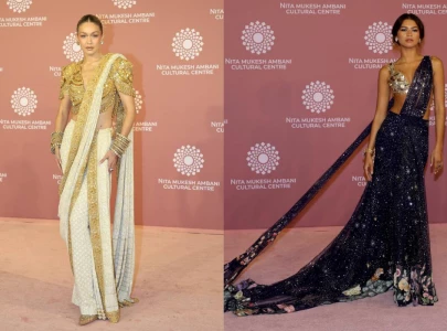 a dream and honour gigi zendaya in awe of saris by indian ateliers