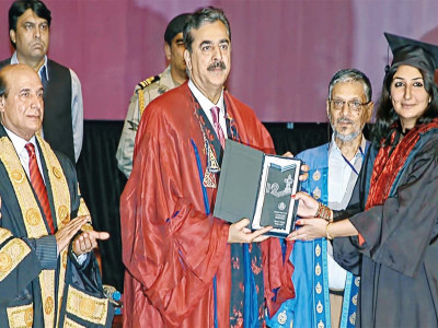 graduation ceremony pm announces rs10m for nca endowment